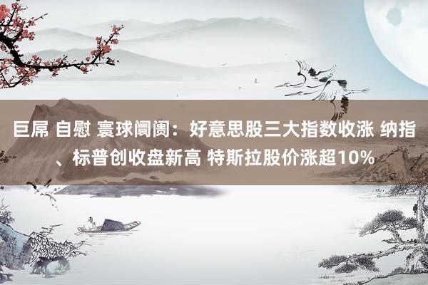 巨屌 自慰 寰球阛阓：好意思股三大指数收涨 纳指、标普创收盘新高 特斯拉股价涨超10%