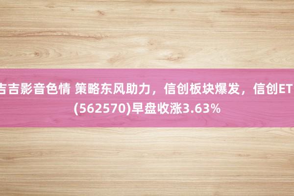 吉吉影音色情 策略东风助力，信创板块爆发，信创ETF(562570)早盘收涨3.63%