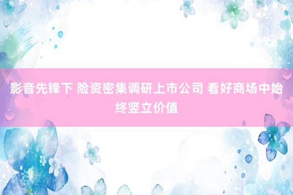 影音先锋下 险资密集调研上市公司 看好商场中始终竖立价值